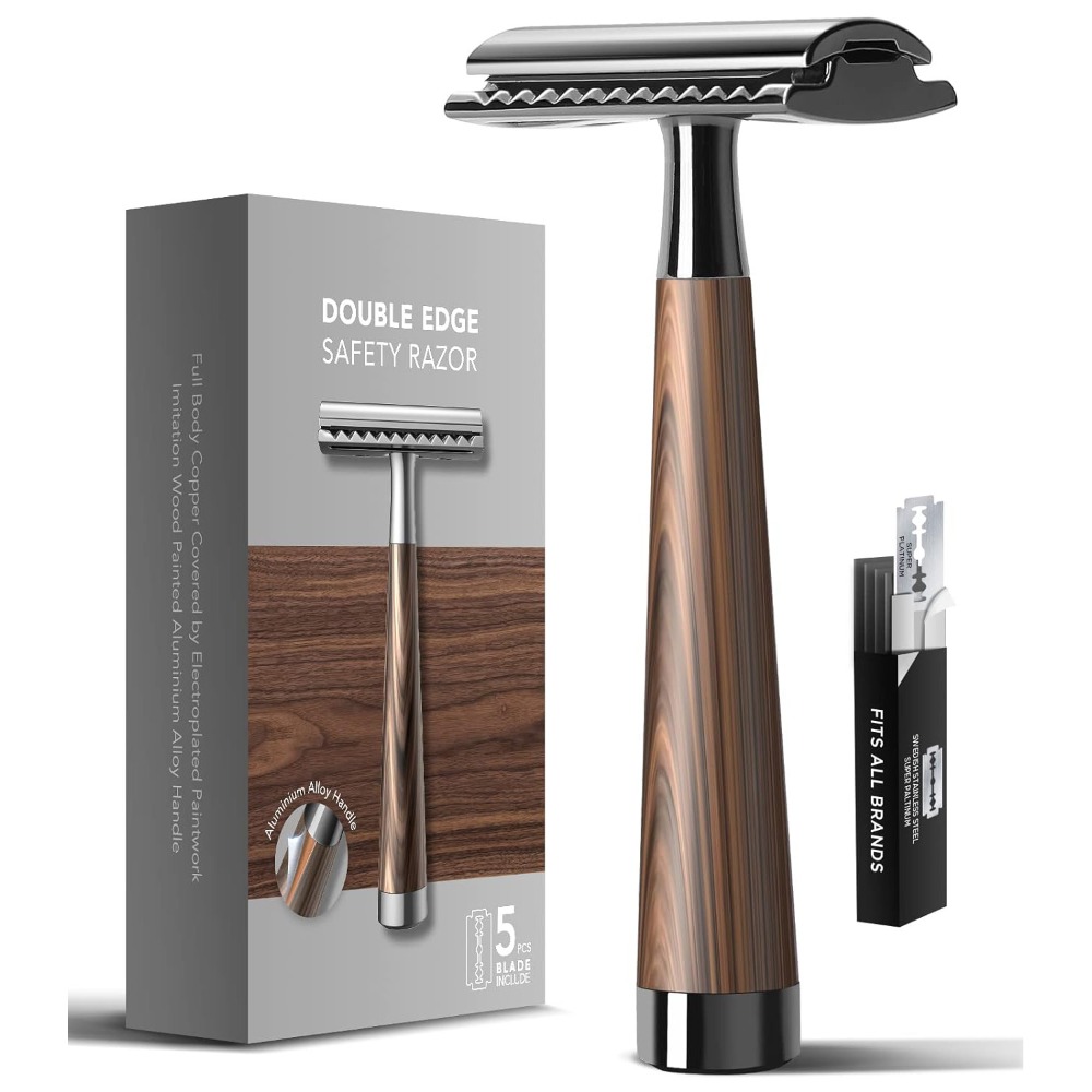 Safety Razor Handle - Profesyonel Erkekler İçin Çift Taraflı Tıraş