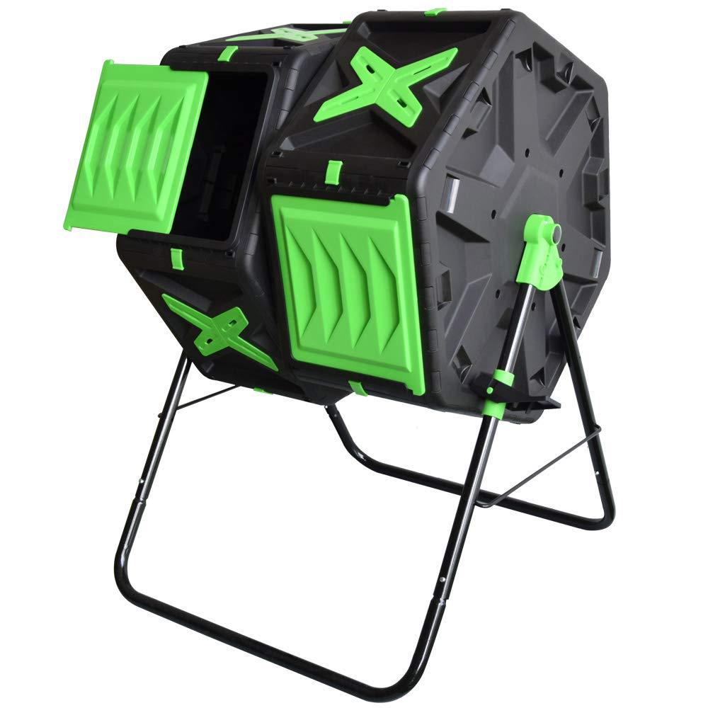 Compost Bin - Yüksek Kaliteli Plastik Modern Çift Bölmeli