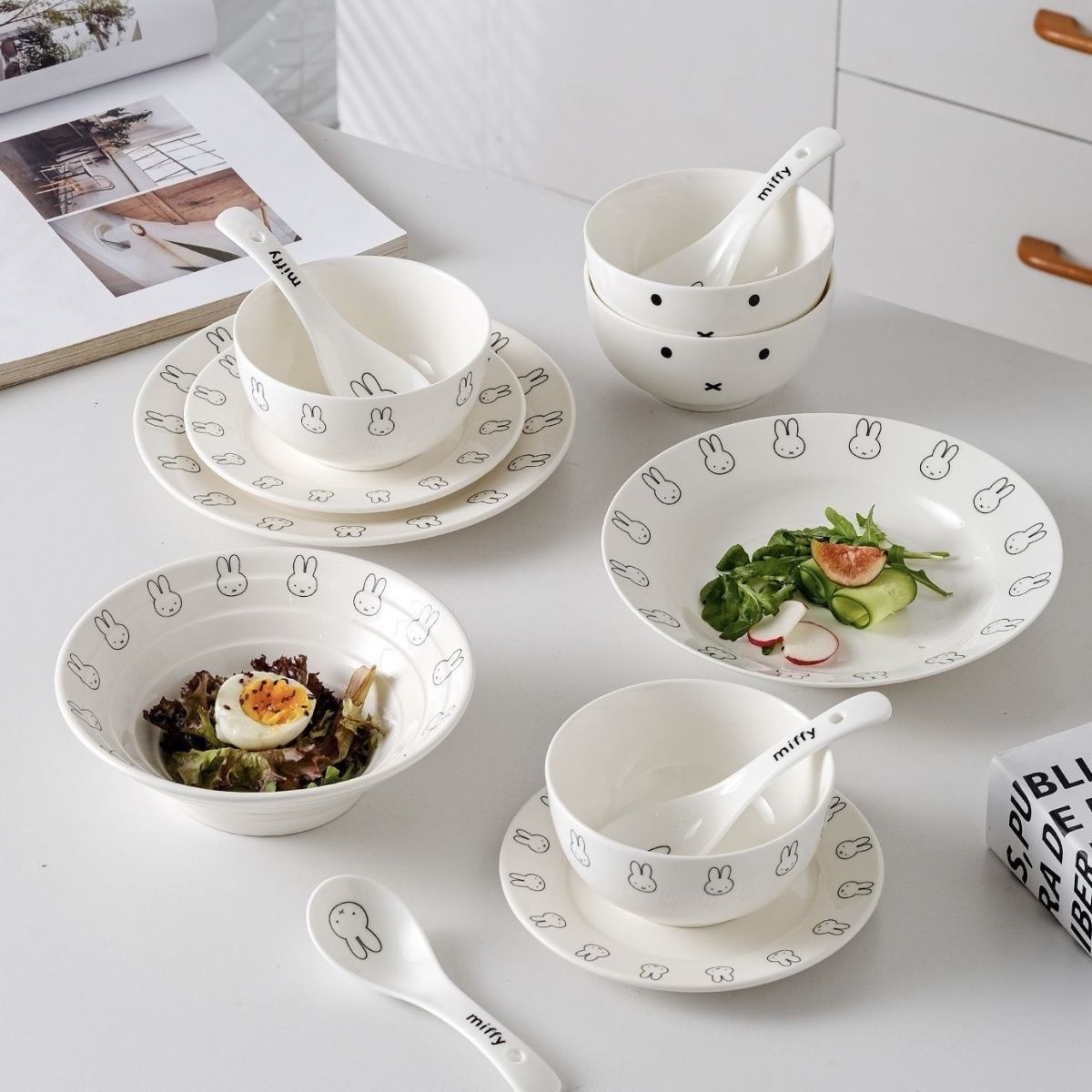 Anime Sevimli Miffy Basit Sera - Bamboo Cutlery incelemesi ve fiyatı