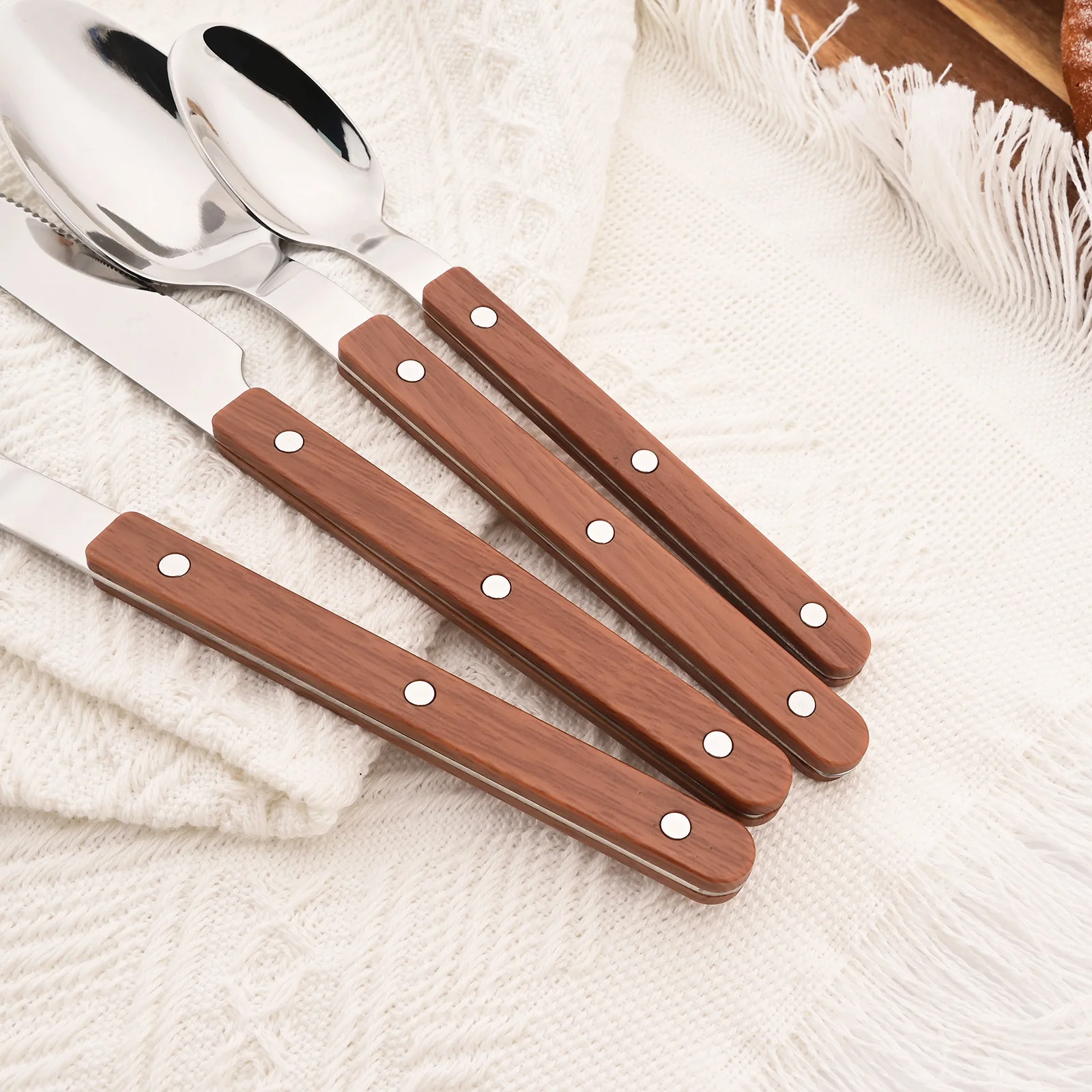 5/20 adet taklit ahşap gümüş y - Bamboo Cutlery incelemesi ve fiyatı